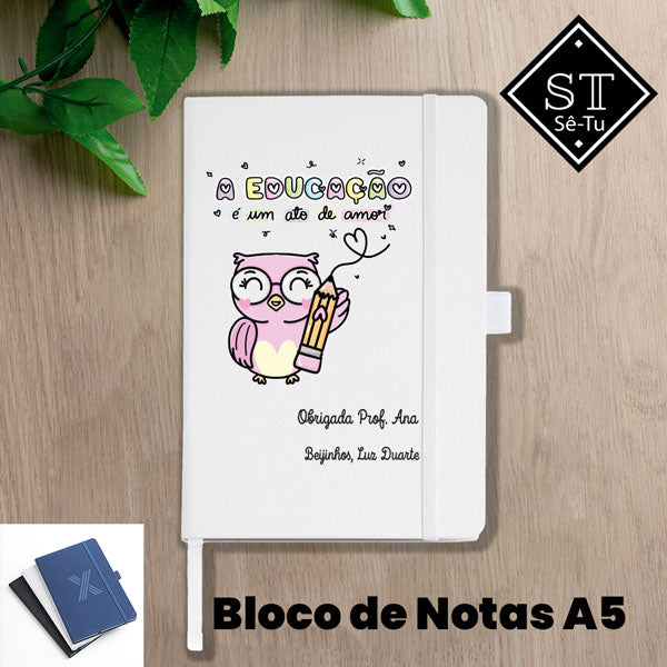 Bloco de Notas Professora Ato de Amor